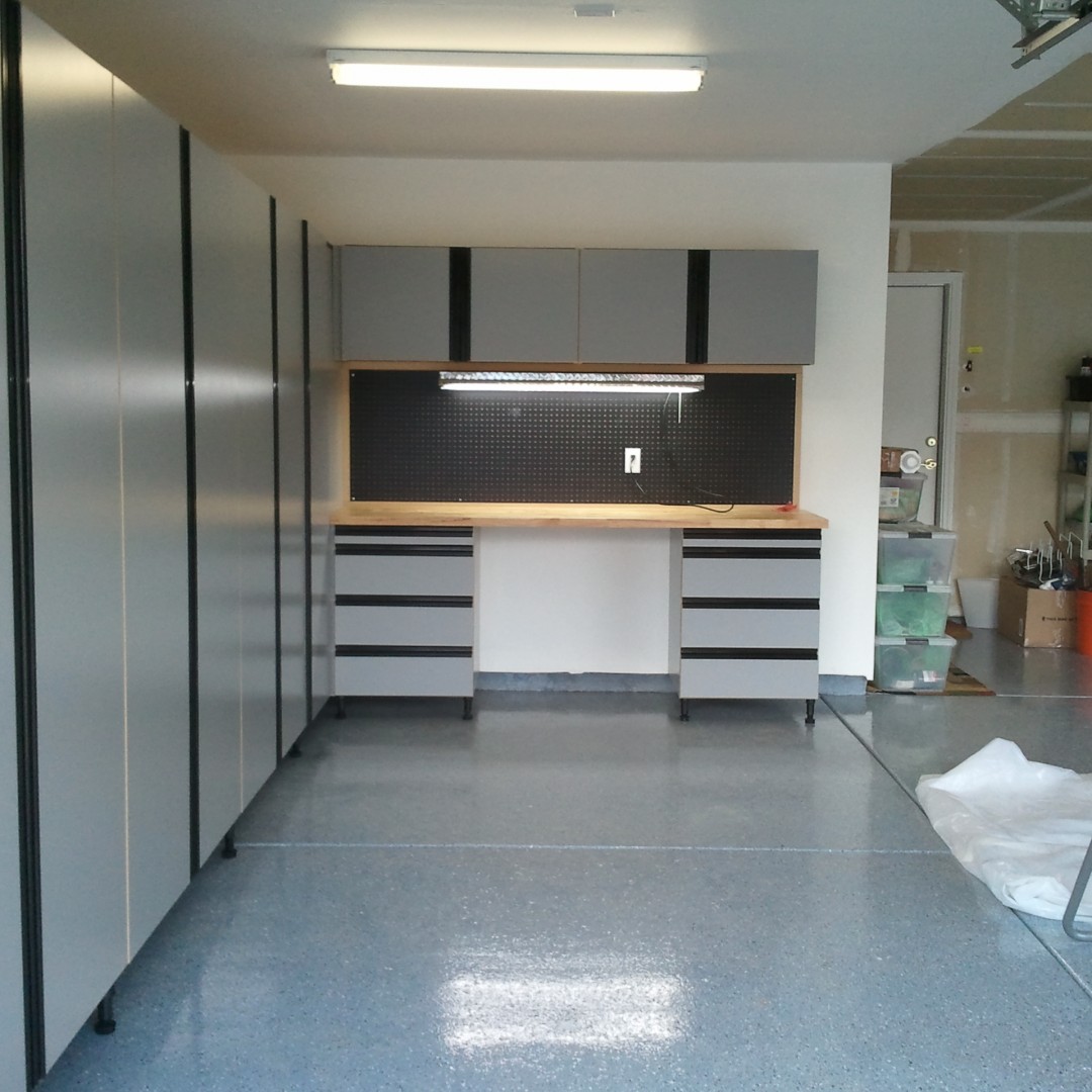 Photos Of Commercial Garage Cabinets Overhead Racks And Closet